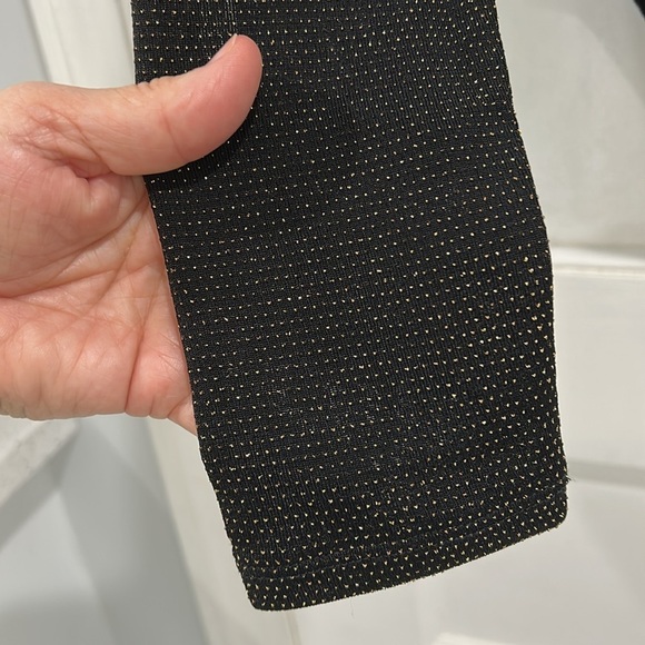 House of Haralow x Revolve Black Long Sleeve Bodysuit with Metallic Gold Details - Picture 8 of 11